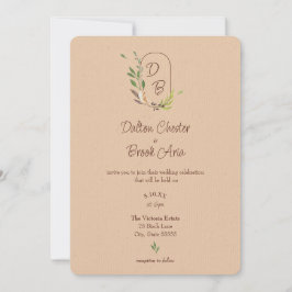 Invitación Boda elegante y moderno de Terracota