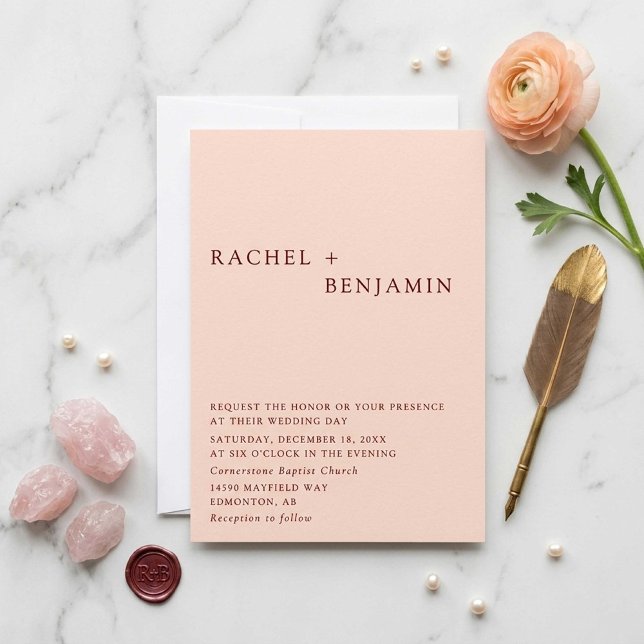 Invitación Boda elegante y moderno de Terracota Bohemia (Subido por el creador)