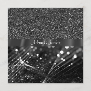 Invitación Boda ELEGANTE y MODERNO DIVIDIDO EN blanco y negro