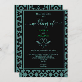 Invitación Boda elegante y negro