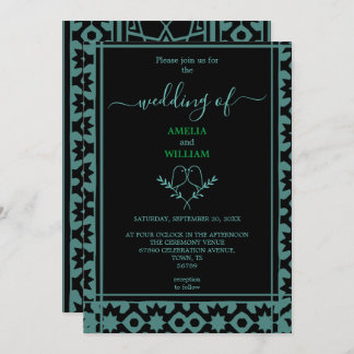 Invitación Boda elegante y negro