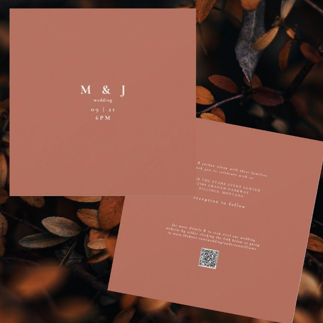 Invitación Boda elegante y sencillo moderno de Cinnamon Squar (Subido por el creador)