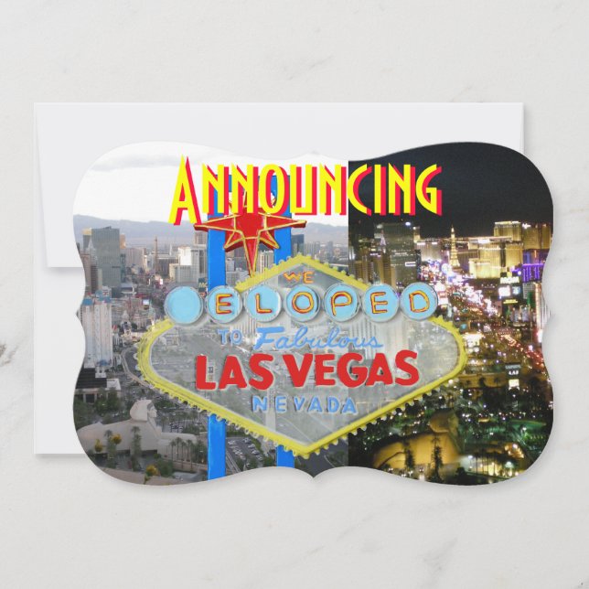 Invitación Boda Elope de Las Vegas (Anverso)