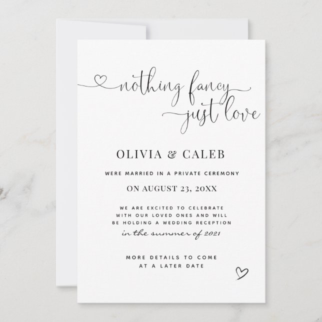 Invitación Boda Eloped (Anverso)