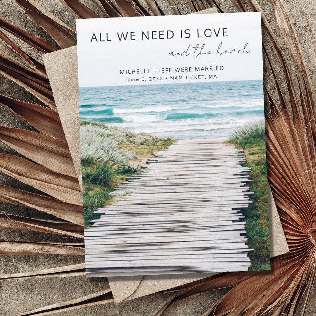 Invitación Boda Eloped de Nantucket Beach (Subido por el creador)