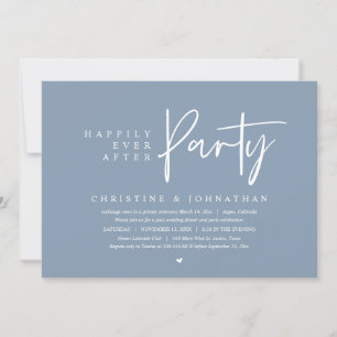 Invitación Boda Elopement, Afortunadamente Después De Fiesta