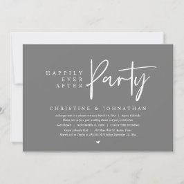 Invitación Boda Elopement, Afortunadamente Después De Fiesta