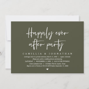 Invitación Boda Elopement, Afortunadamente Después De Fiesta