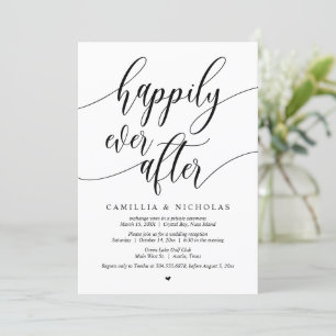 Invitación Boda Elopement, Afortunadamente Después De Fiesta