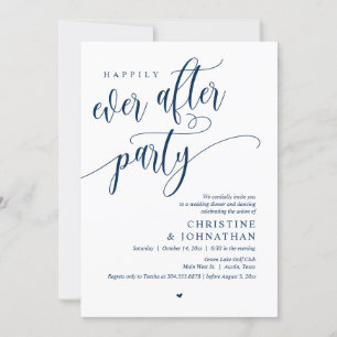 Invitación Boda Elopement, Afortunadamente Después De Fiesta
