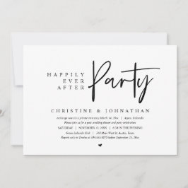 Invitación Boda Elopement, Afortunadamente Después De Fiesta
