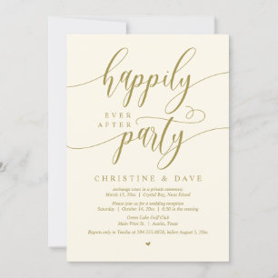Invitación Boda Elopement, Afortunadamente Después De Fiesta