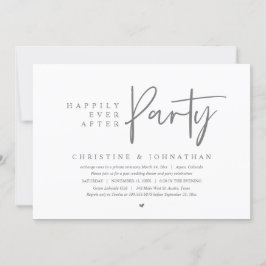 Invitación Boda Elopement, Afortunadamente Después De Fiesta