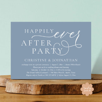 Invitación Boda Elopement, Afortunadamente Después De Fiesta