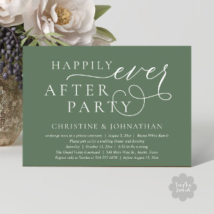 Invitación Boda Elopement, Afortunadamente Después De Fiesta