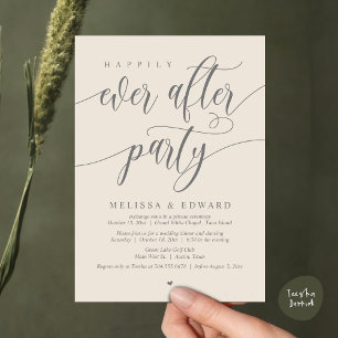 Invitación Boda Elopement, Afortunadamente Después De Fiesta
