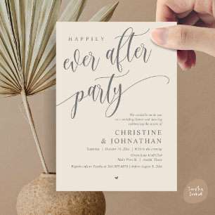 Invitación Boda Elopement, Afortunadamente Después De Fiesta