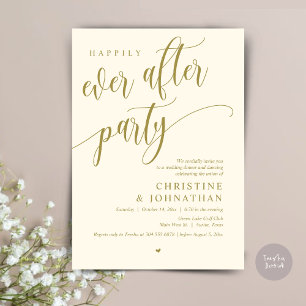 Invitación Boda Elopement, Afortunadamente Después De Fiesta