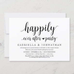 Invitación Boda Elopement, Afortunadamente Después De Fiesta