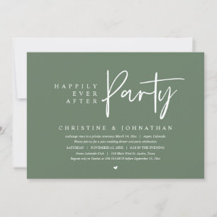 Invitación Boda Elopement, Afortunadamente Después De Fiesta