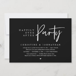 Invitación Boda Elopement, Afortunadamente Después De Fiesta