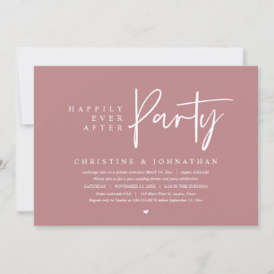 Invitación Boda Elopement, Afortunadamente Después De Fiesta