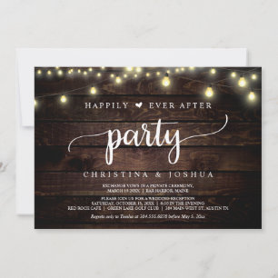 Invitación Boda Elopement, Afortunadamente Después De Fiesta