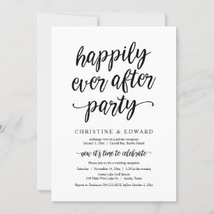 Invitación Boda Elopement, Afortunadamente Después De Fiesta