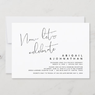 Invitación Boda Elopement, celebremos ahora