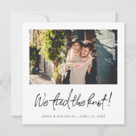 Invitación boda Elopement con foto