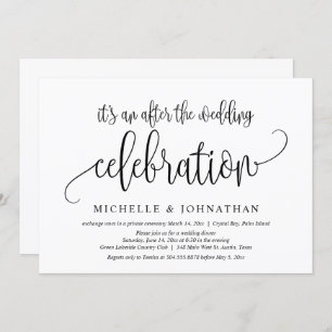 Invitación Boda Elopement, Después De La Celebración Del boda