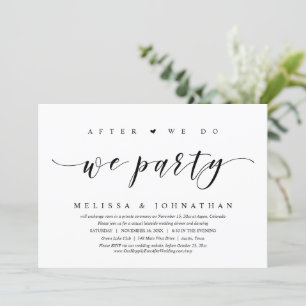 Invitación Boda Elopement, Después De Que Lo Hagamos, Fiesta