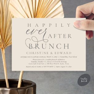 Invitación Boda Elopement, Feliz Nunca Después De Brunch