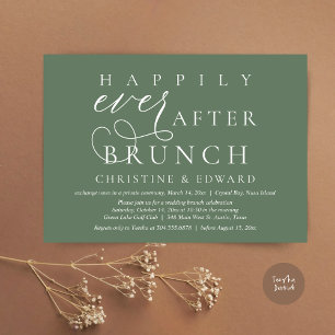 Invitación Boda Elopement, Feliz Nunca Después De Brunch