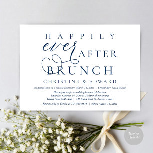 Invitación Boda Elopement, Feliz Nunca Después De Brunch