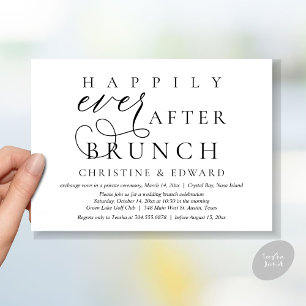 Invitación Boda Elopement, Feliz Nunca Después De Brunch