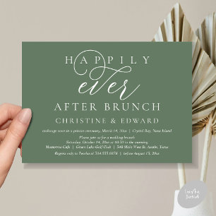 Invitación Boda Elopement, Feliz Nunca Después De Brunch