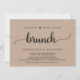 Invitación Boda Elopement, Feliz Nunca Después De Brunch