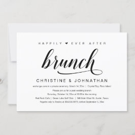 Invitación Boda Elopement, Feliz Nunca Después De Brunch