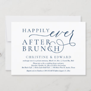 Invitación Boda Elopement, Feliz Nunca Después De La Invitaci