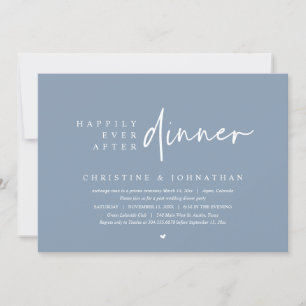 Invitación Boda Elopement, feliz por siempre después de cenar