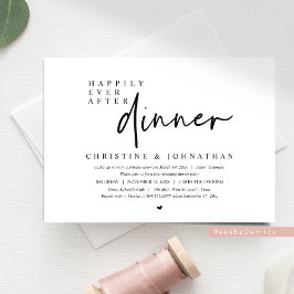 Invitación Boda Elopement, feliz por siempre después de cenar
