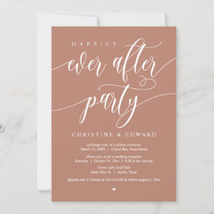 Invitación Boda Elopement, Feliz Por Siempre Después Del Fies