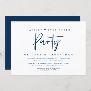 Invitación Boda Elopement, felizmente después de fiesta Invit