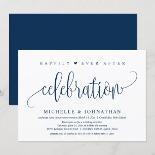 Invitación Boda Elopement, felizmente después de la celebraci