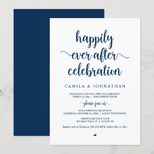 Invitación Boda Elopement, felizmente después de la celebraci