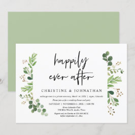 Invitación Boda Elopement, felizmente después de la cena