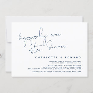 Invitación Boda Elopement, felizmente después de la invitació