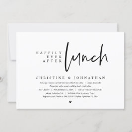 Invitación Boda Elopement, felizmente después del almuerzo Fi