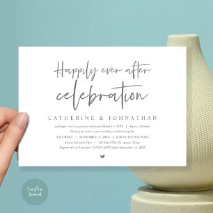 Invitación Boda Elopement, felizmente nunca después de la cel